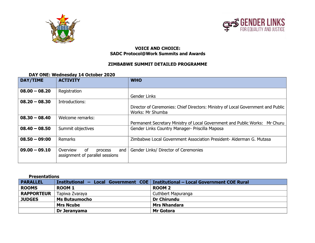 Local Government Summit Programme