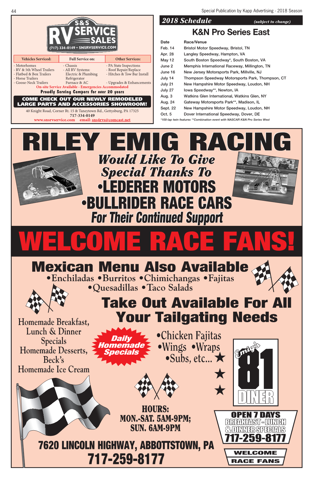 Welcome Race Fans!