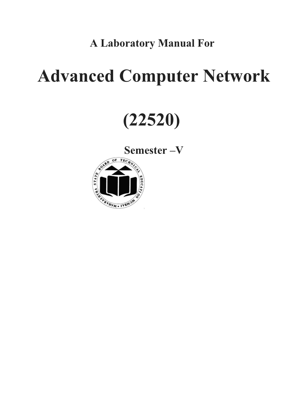 Advanced Computer Network (22520) for the Academic Year 20…