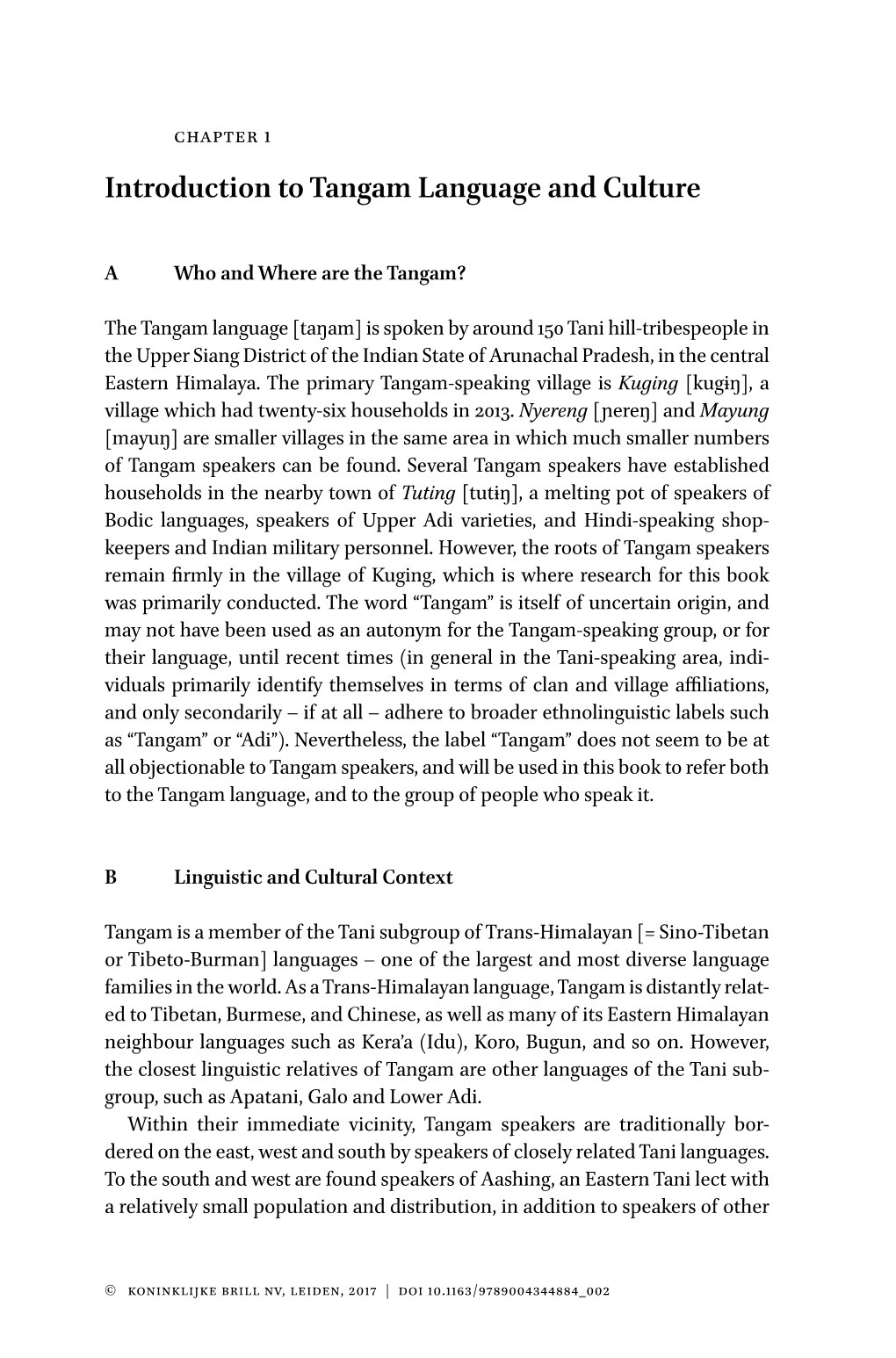 Introduction to Tangam Language and Culture