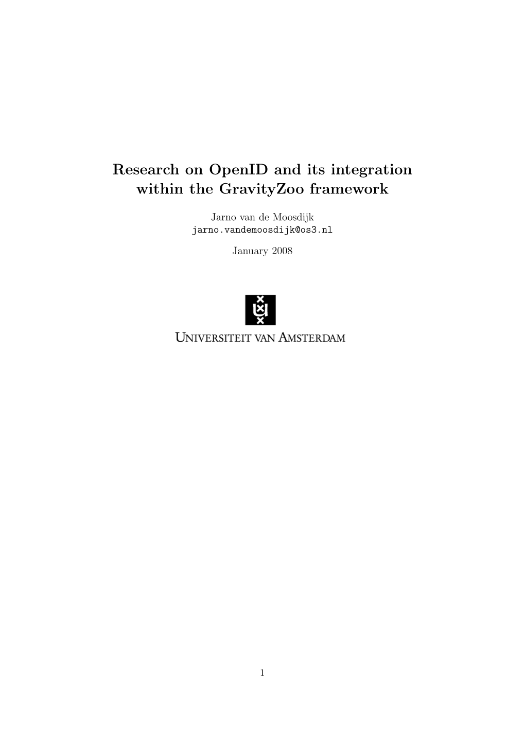 Research on Integration of Openid Authentication Within the Gravityzoo