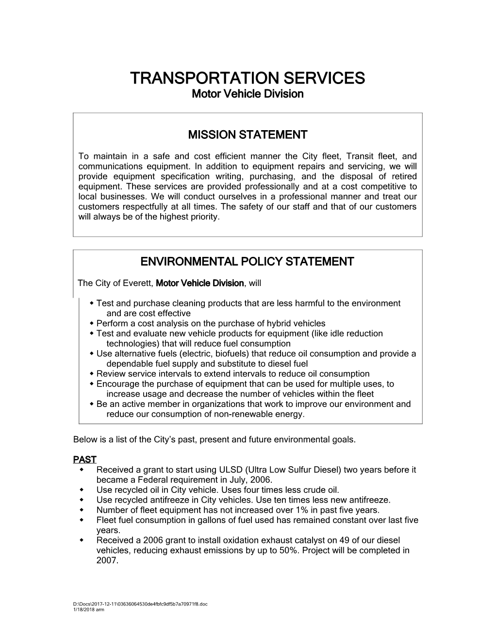 Transportation Services