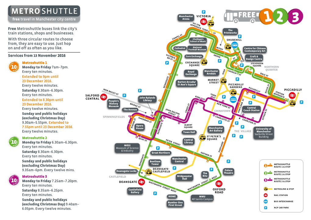 Free Metroshuttle Buses Link the City's Train Stations