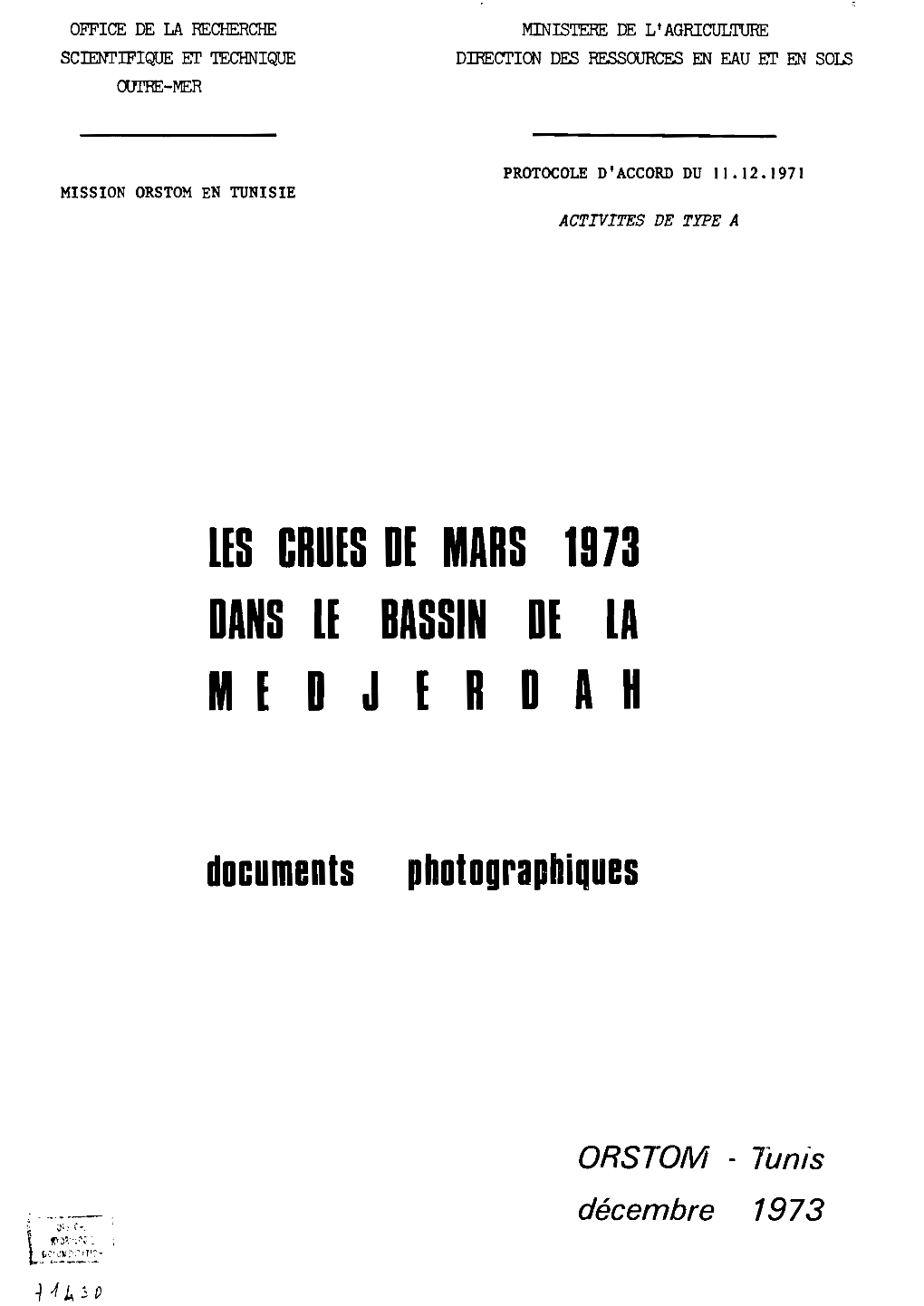 Les Crues De Mars 1973 Dans Le Bassin De La Medjerdah