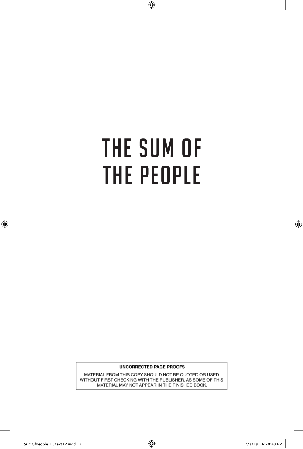 The Sum of the People