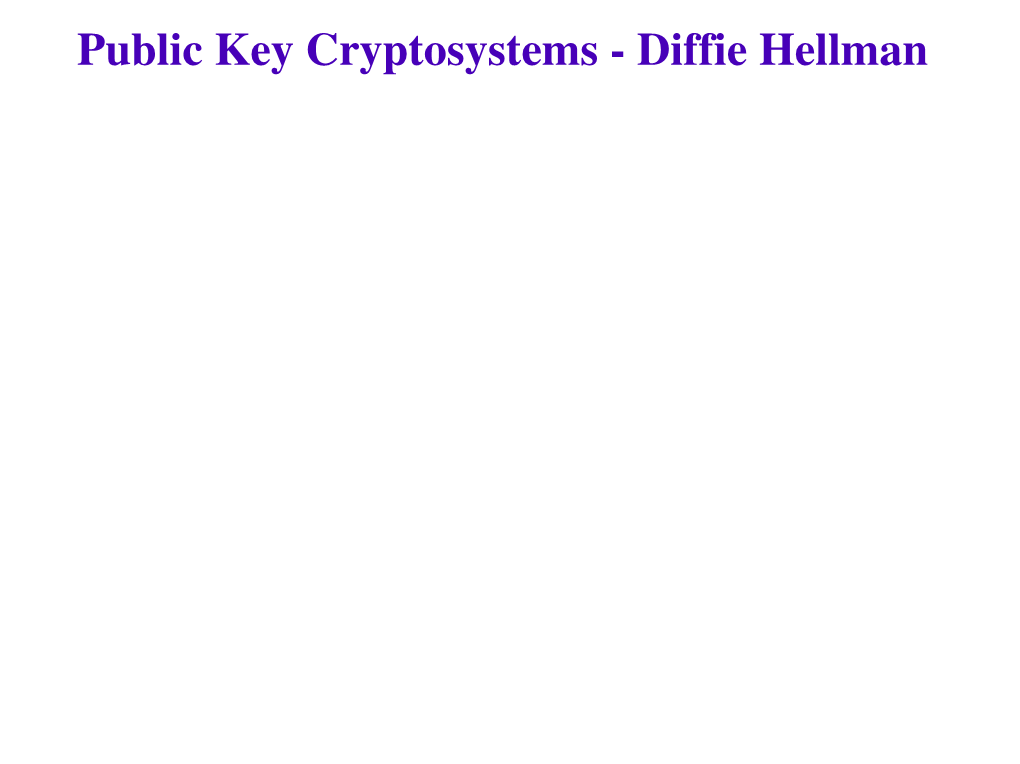 Diffie-Hellman Key Exchange