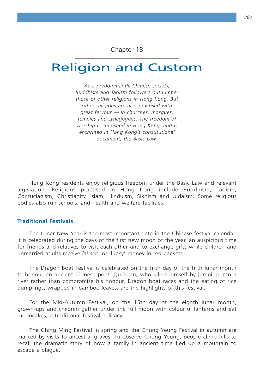 Religion and Custom