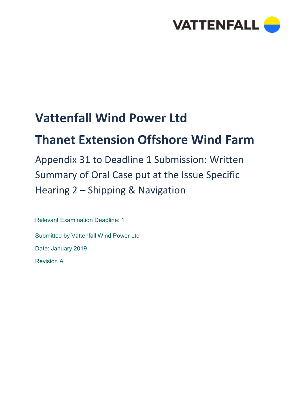 Vattenfall Wind Power Ltd Thanet