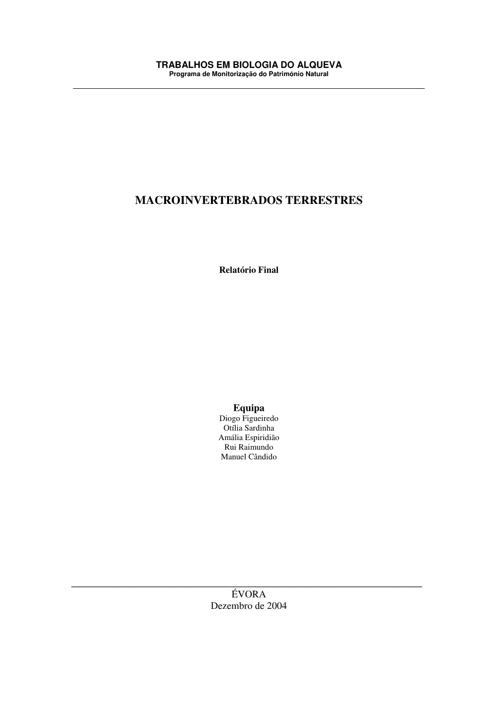 Macroinvertebrados Terrestres