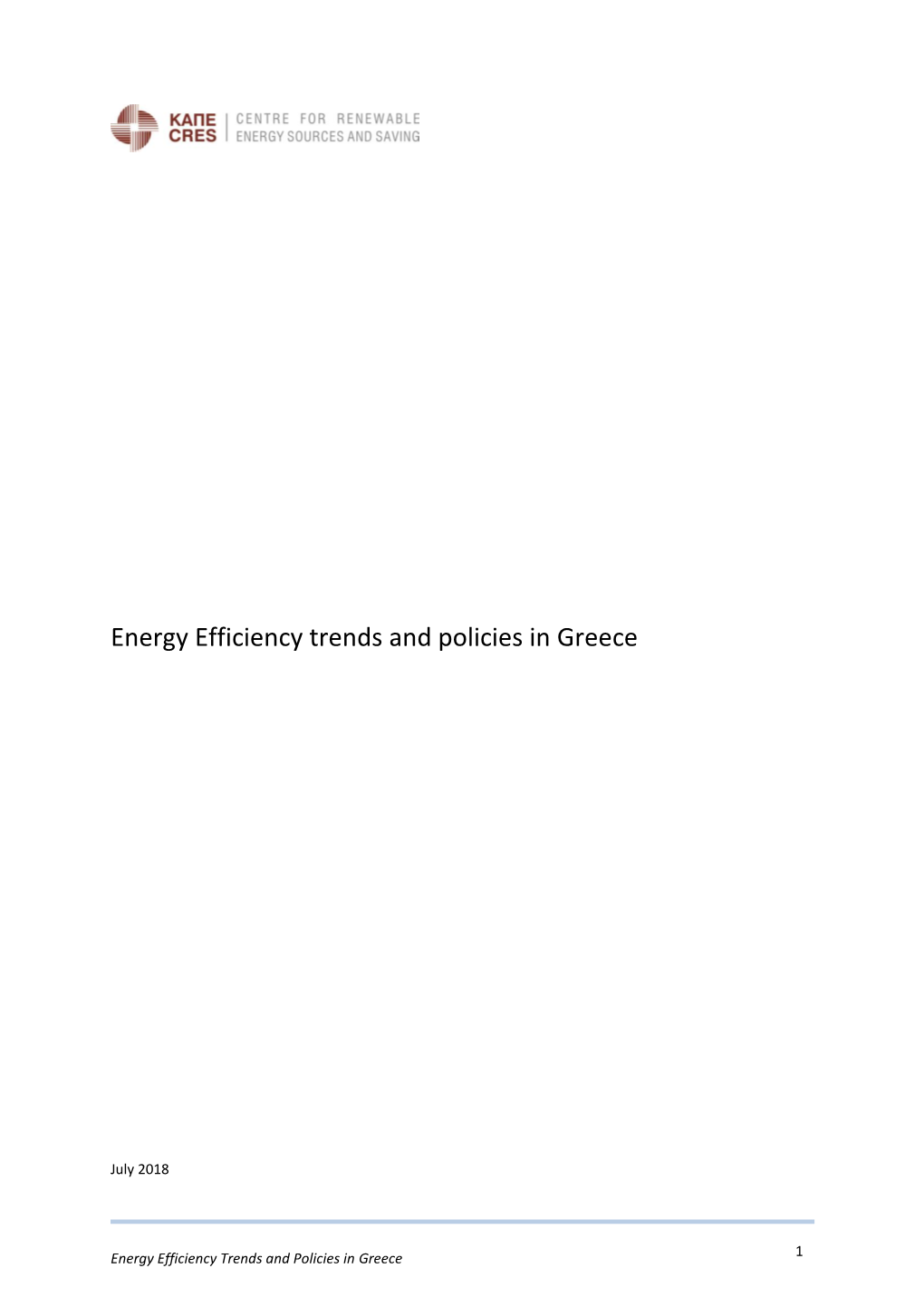 Energy Efficiency Trends and Policies in Greece