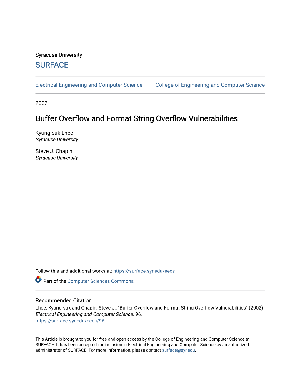 Buffer Overflow and Format String Overflow Vulnerabilities 3