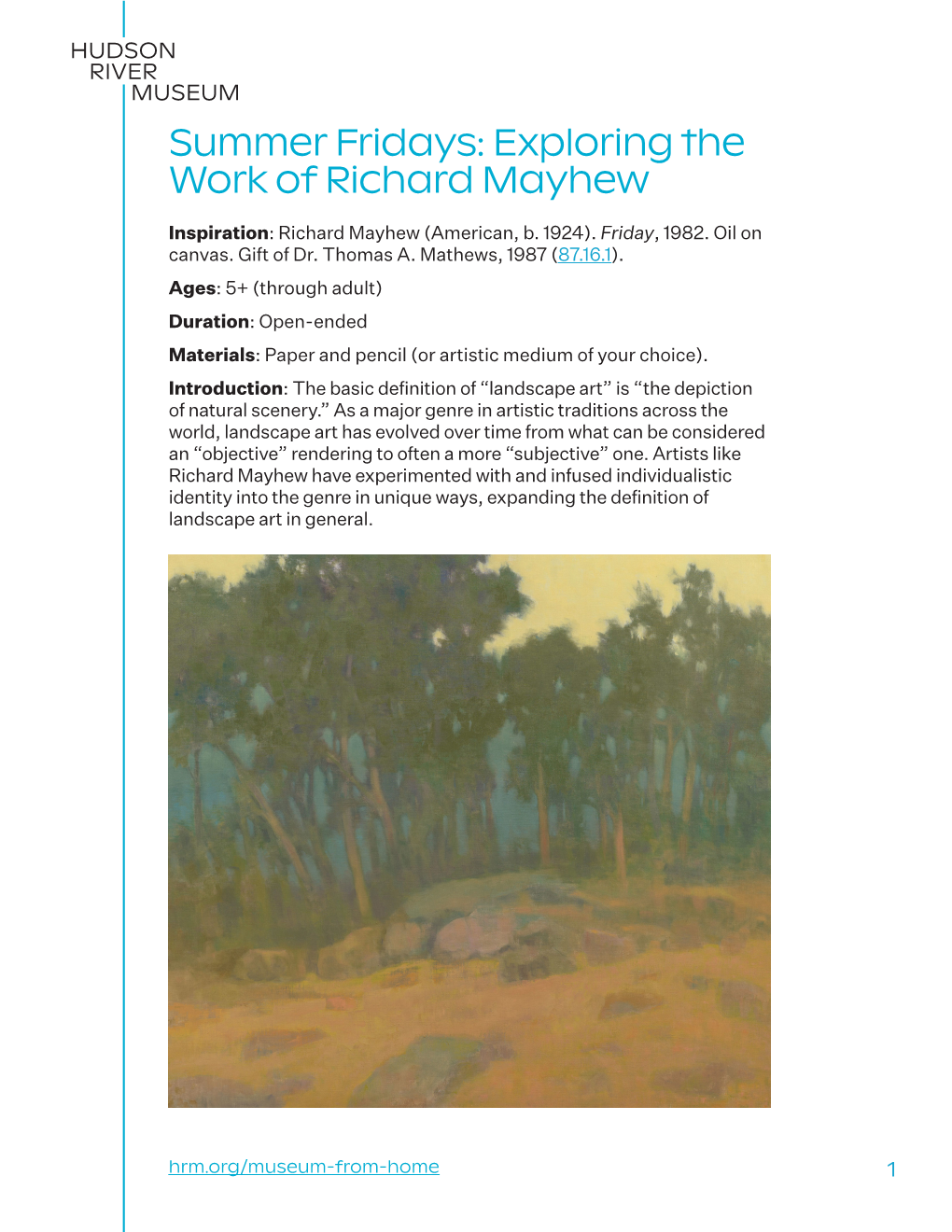 Summer Fridays: Exploring the Work of Richard Mayhew