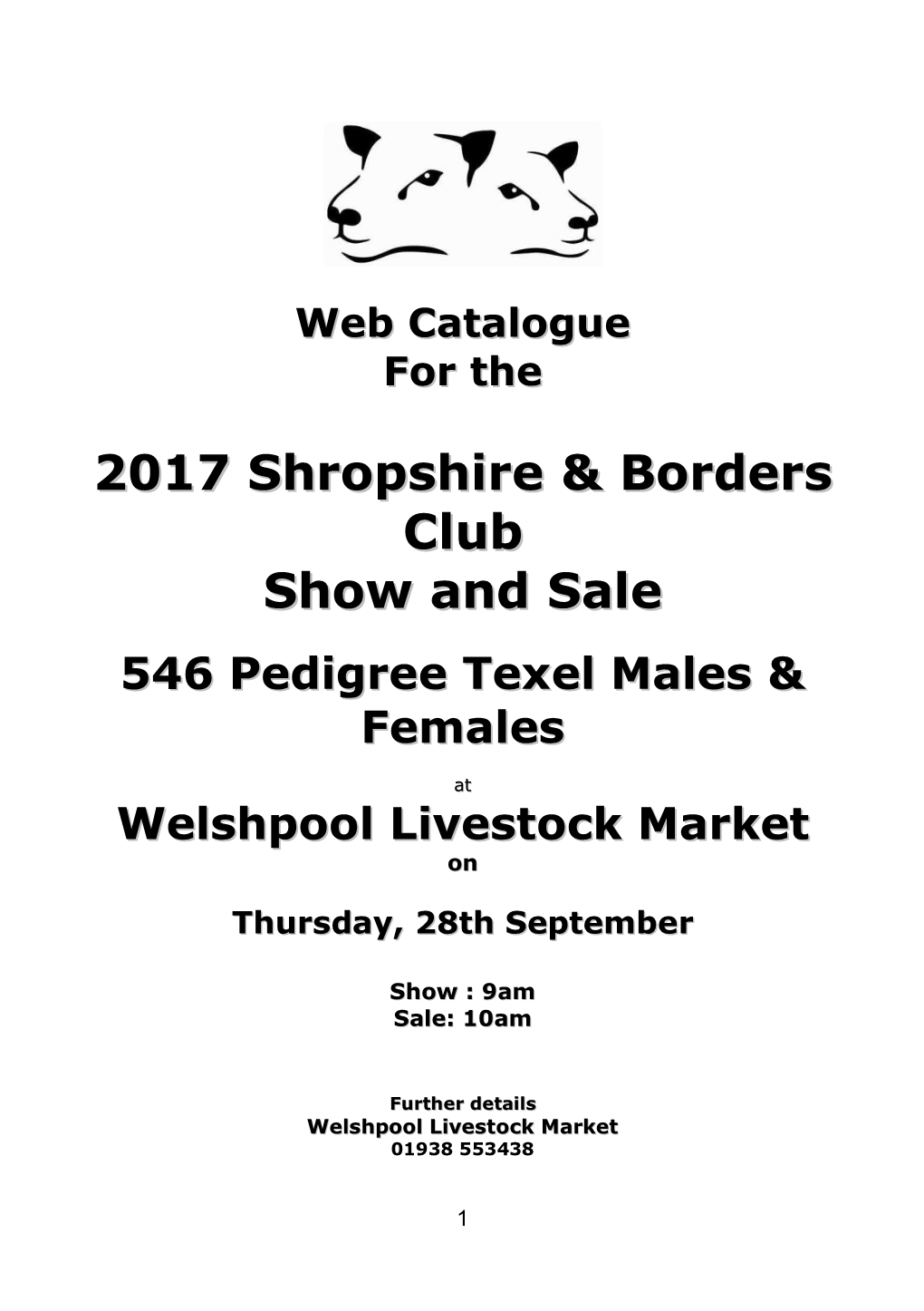 2017 Shropshire & Borders Club Show and Sale