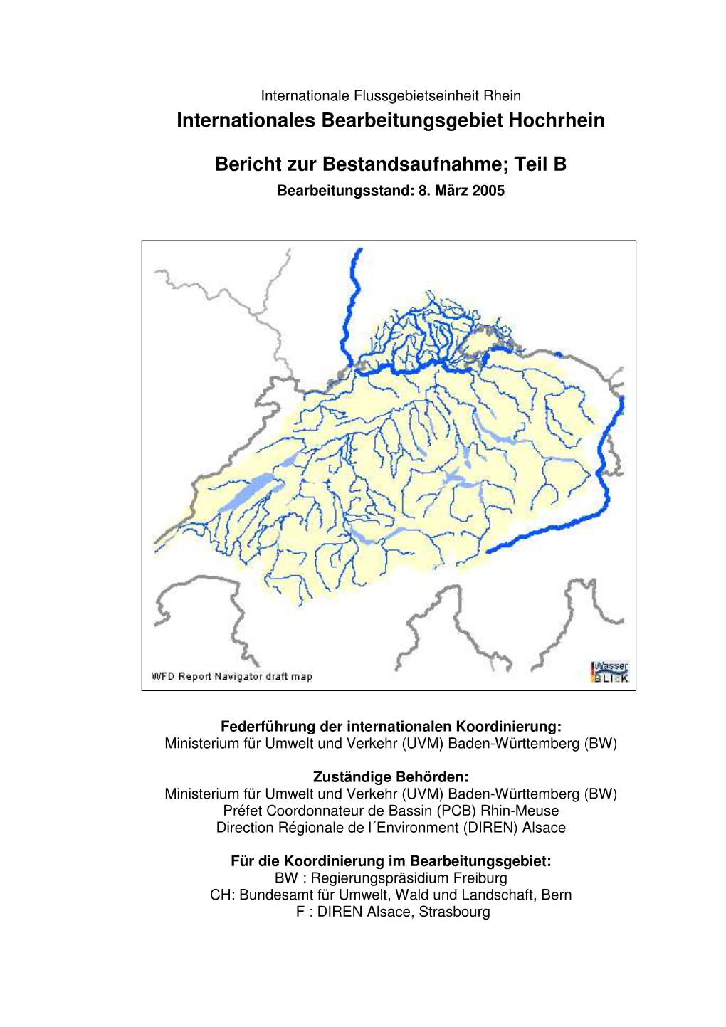 Internationales Bearbeitungsgebiet Hochrhein Bericht Zur