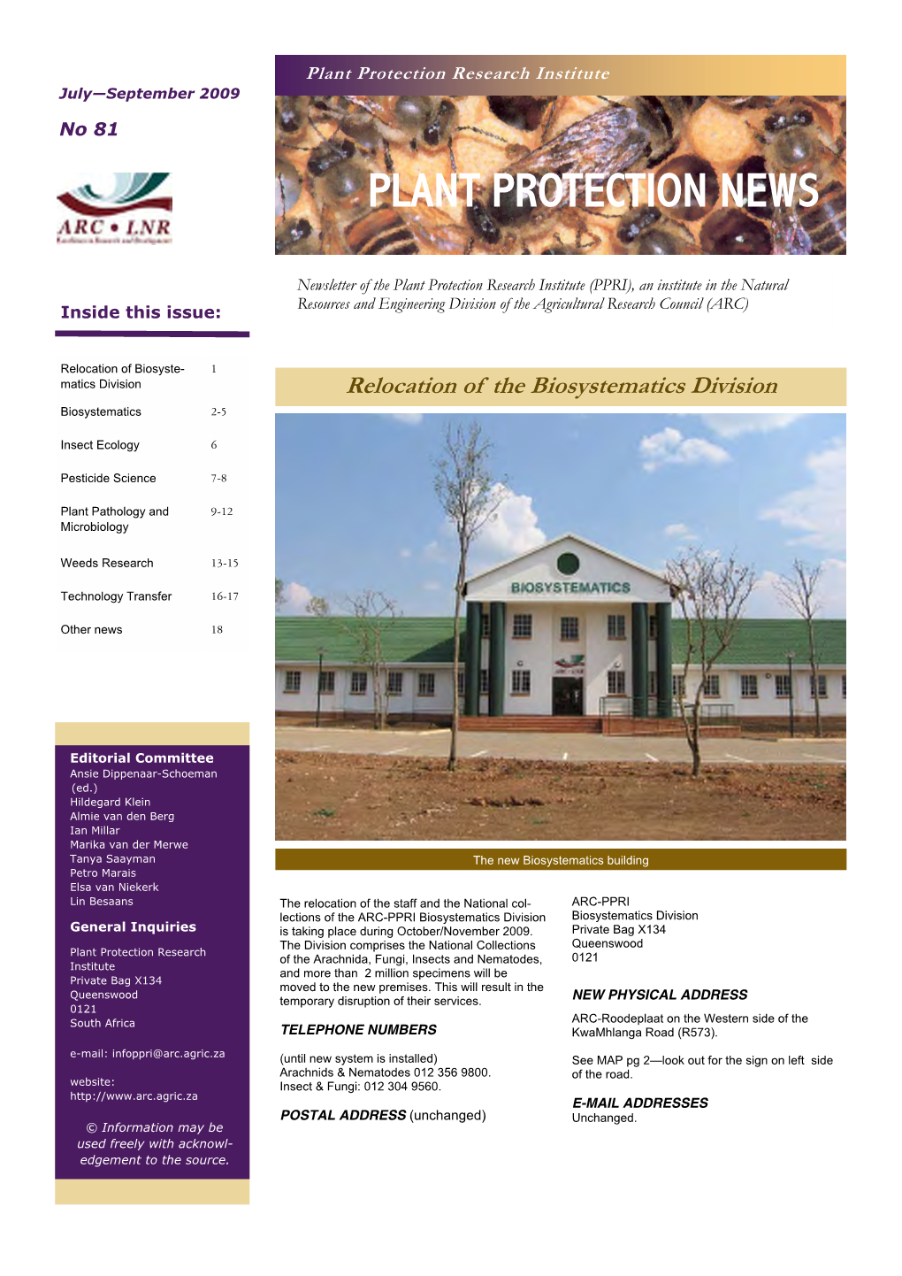 2009: July-September-PPRI NEWS