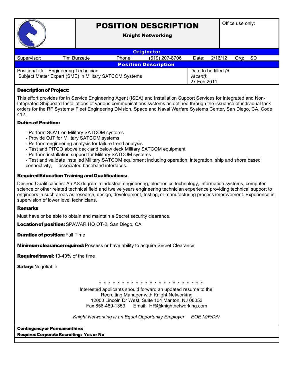 System Level Form