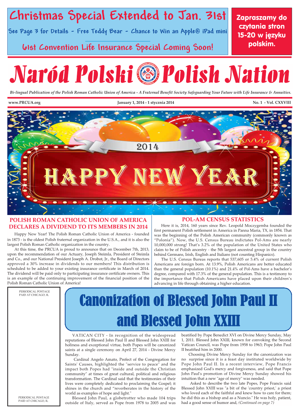 Naród Polski Polish Nation HAPPY NEW YEAR