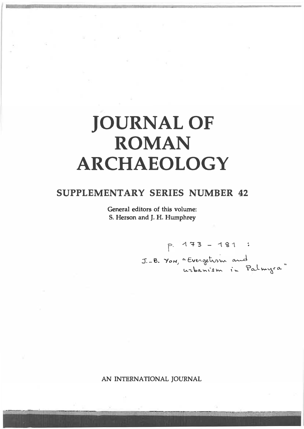 Journal of Roman Archaeology