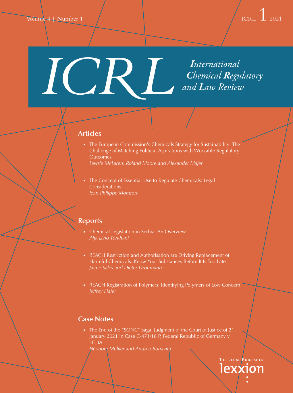 IC L International Chemical Regulatory and Law Review