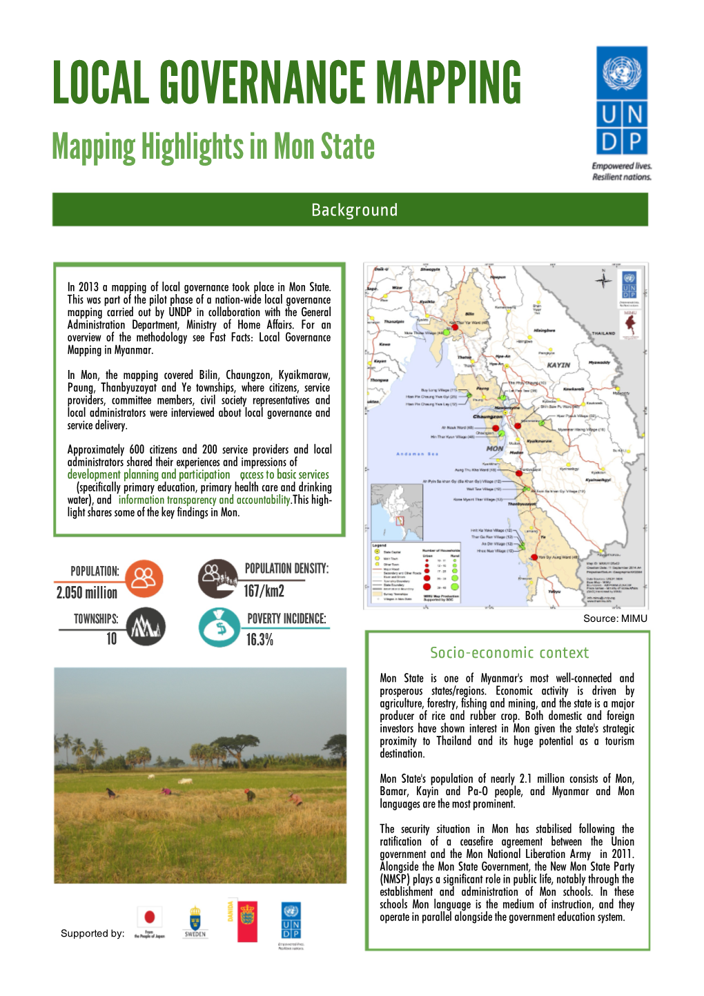 LOCAL GOVERNANCE MAPPING Mapping Highlights in Mon State