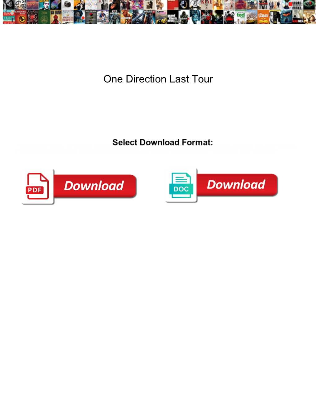 One Direction Last Tour