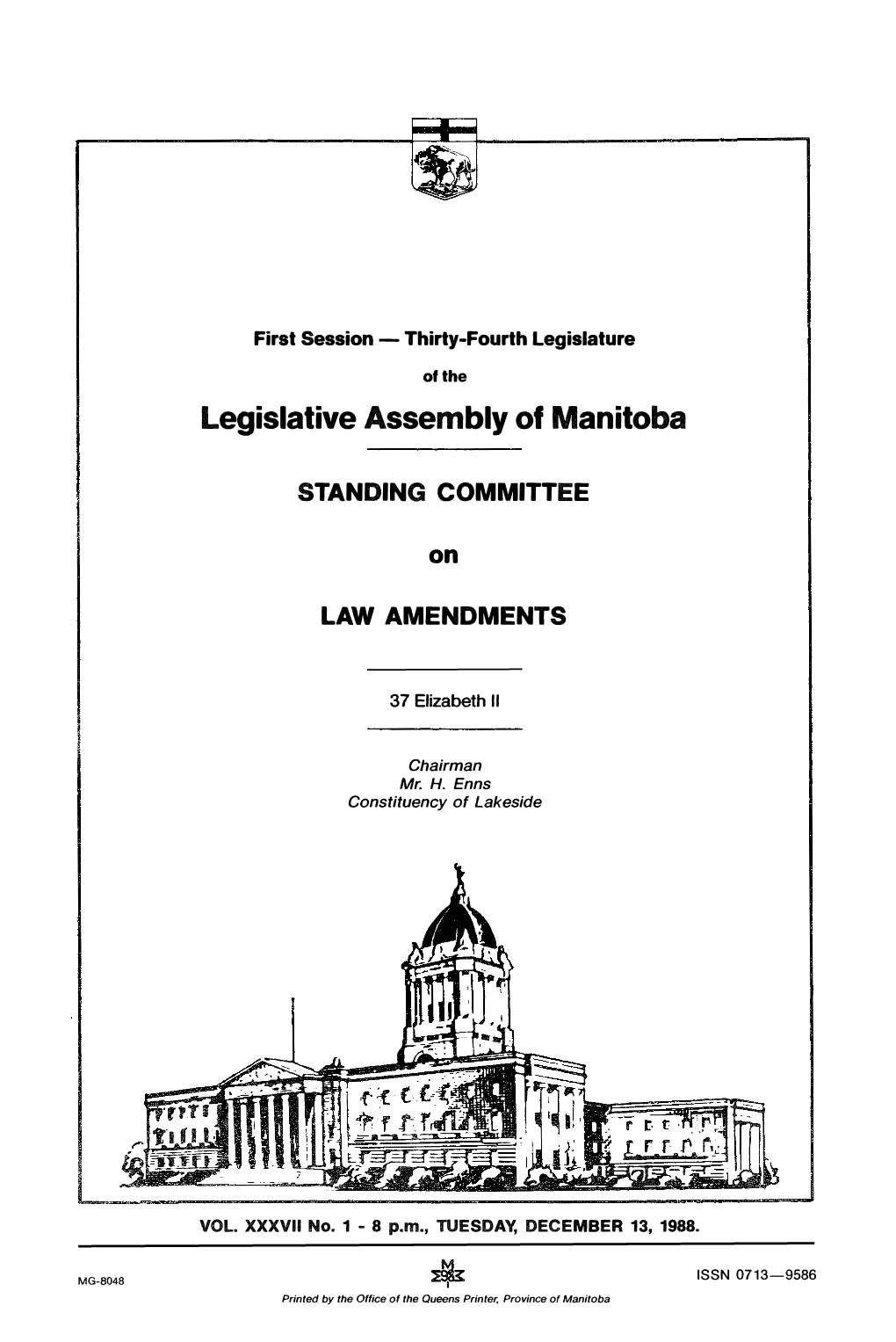 Legislative Assembly of Manitoba