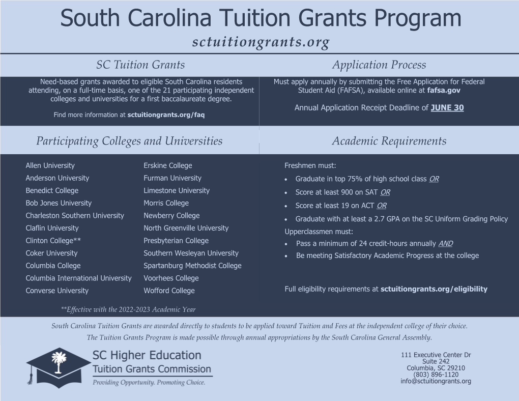 South Carolina Tuition Grants Program