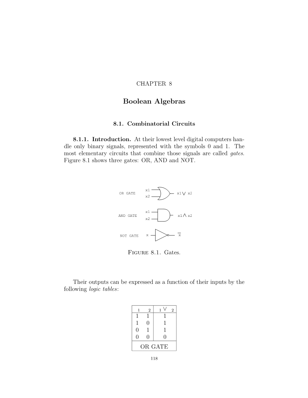 Boolean Algebras