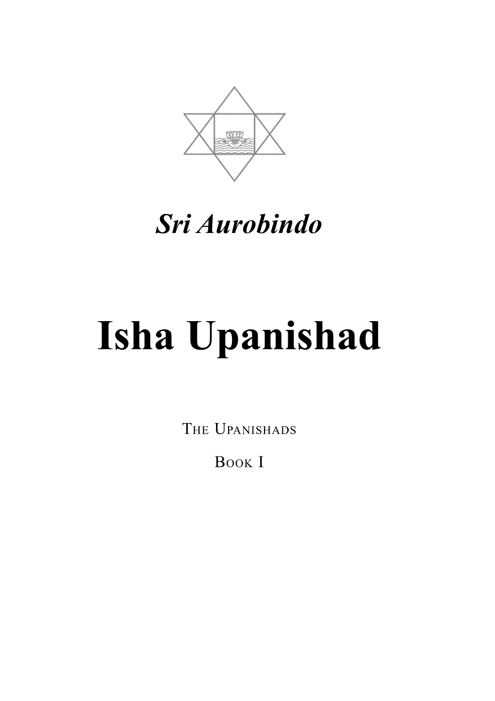 Isha Upanishad