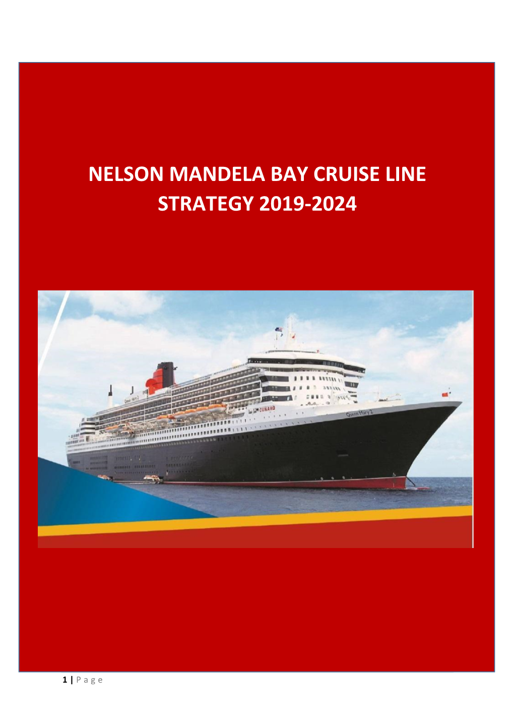 Nelson Mandela Bay Cruise Line Strategy 2019-2024