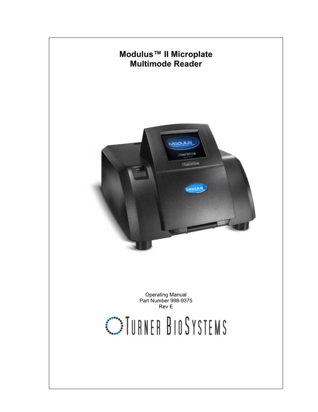 Modulus™ II Microplate Multimode Reader