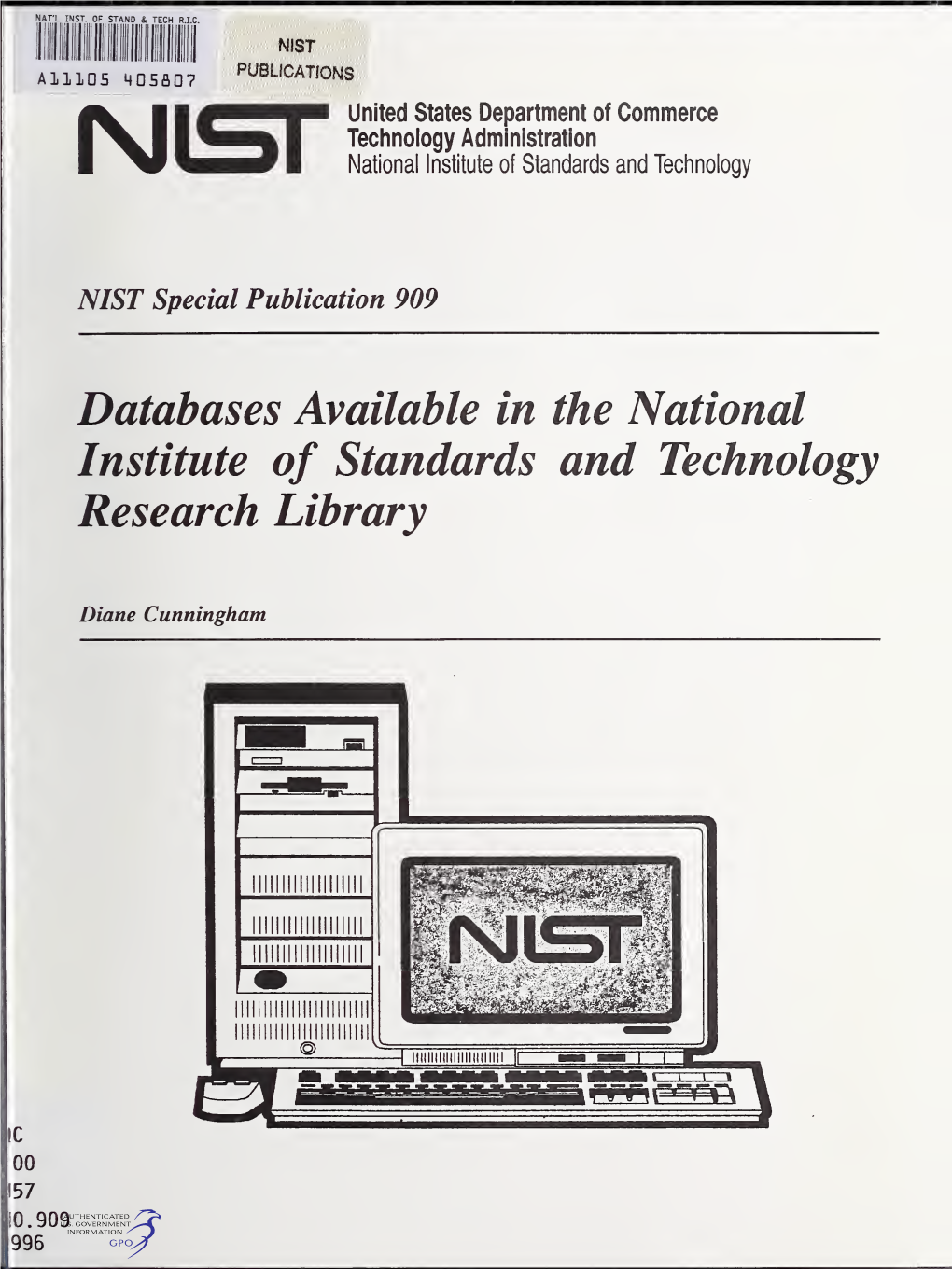 Databases Available in the National Institute of Standards and Technology Research Library