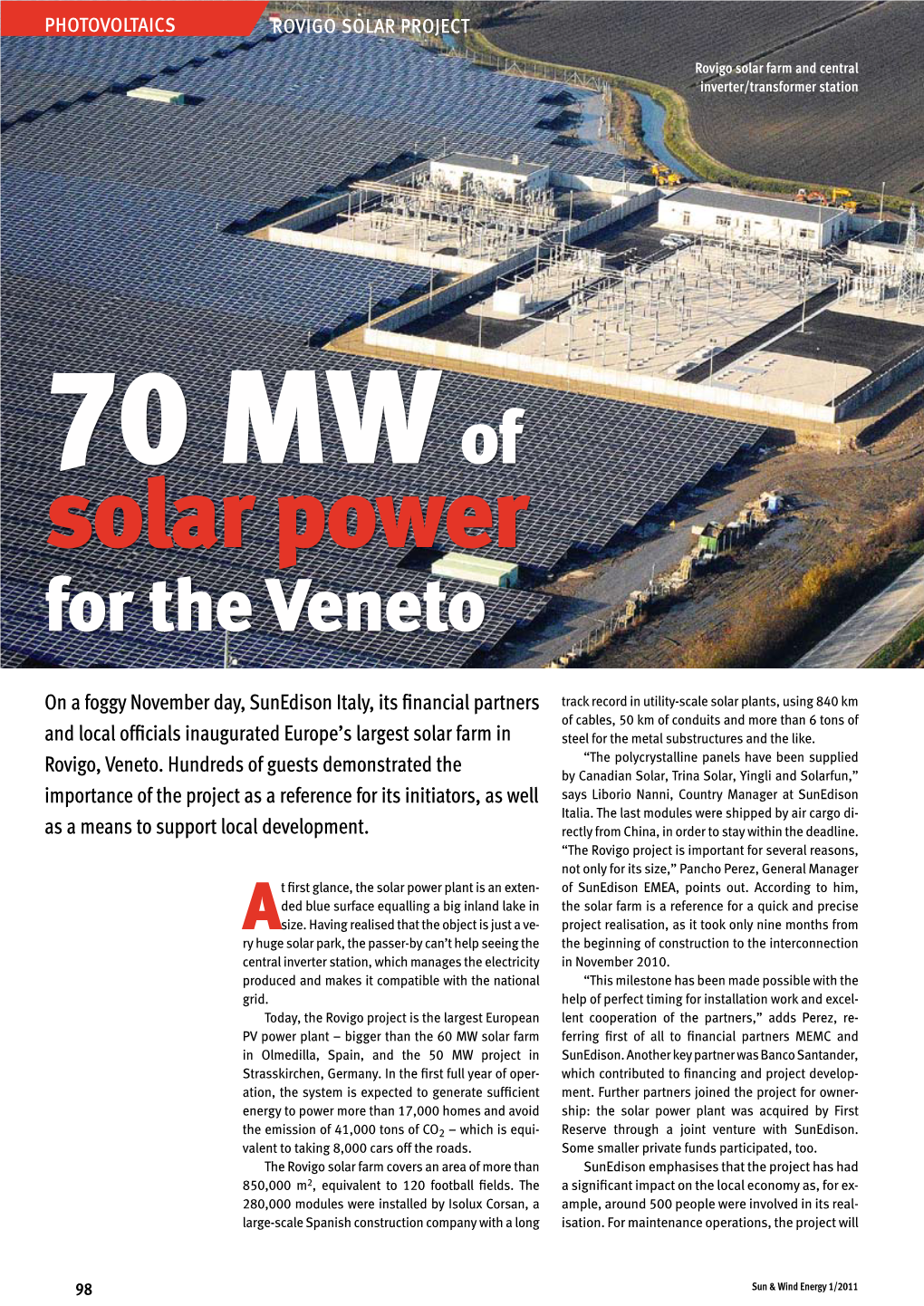 Solar Power for the Veneto