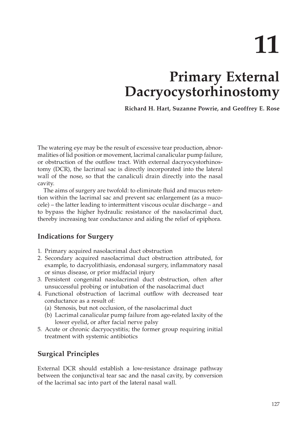 Primary External Dacryocystorhinostomy