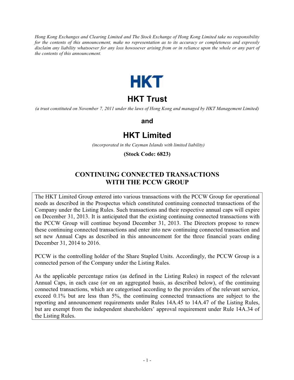 HKT Trust HKT Limited