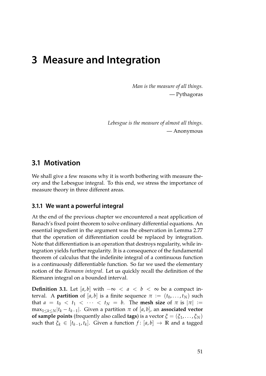 Measure and Integration