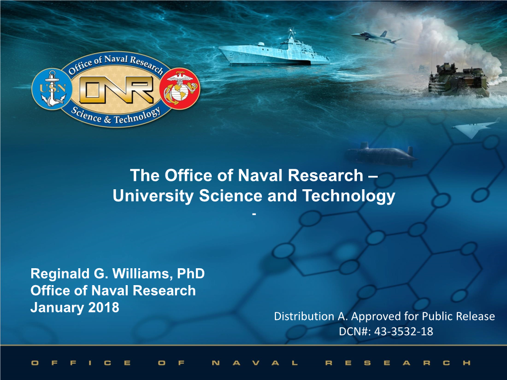 The Office of Naval Research – University Science and Technology