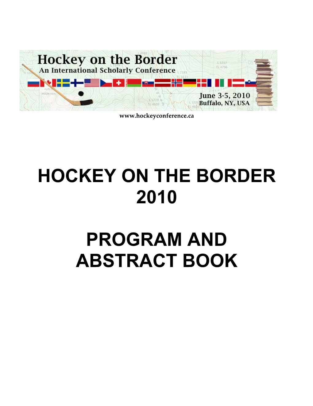 2010 Hockey Conference Program