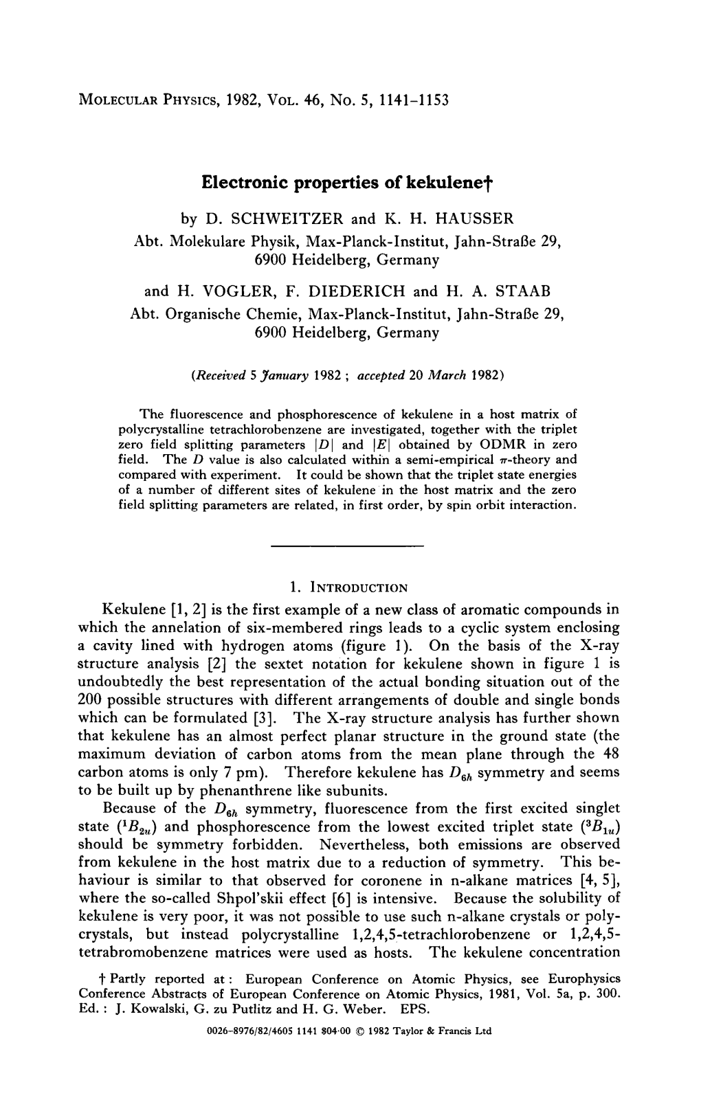 Electronic Properties of Kekulenet