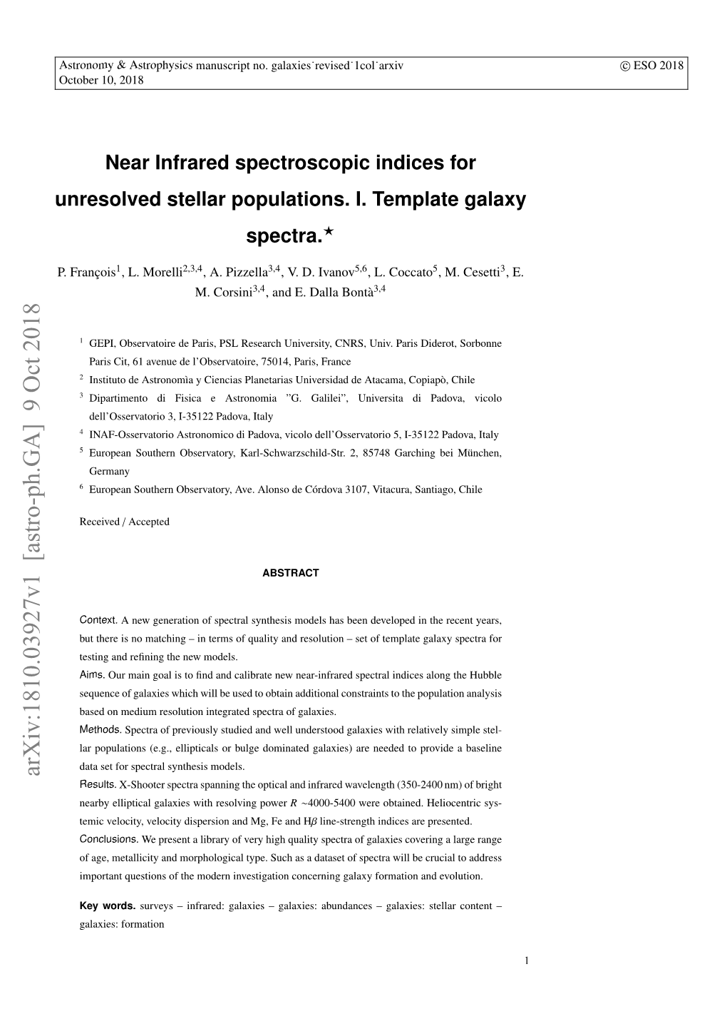 Near Infrared Spectroscopic Indices for Unresolved Stellar Populations. I. Template Galaxy Spectra.?