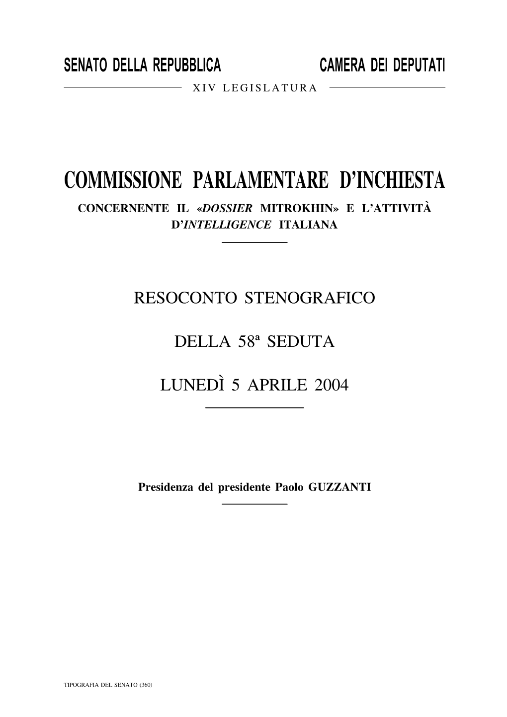 Commissione Parlamentare D'inchiesta