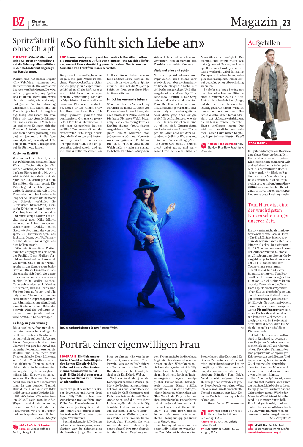 Artikel in Der Berner Zeitung Vom 2. Juni 2015 (PDF)