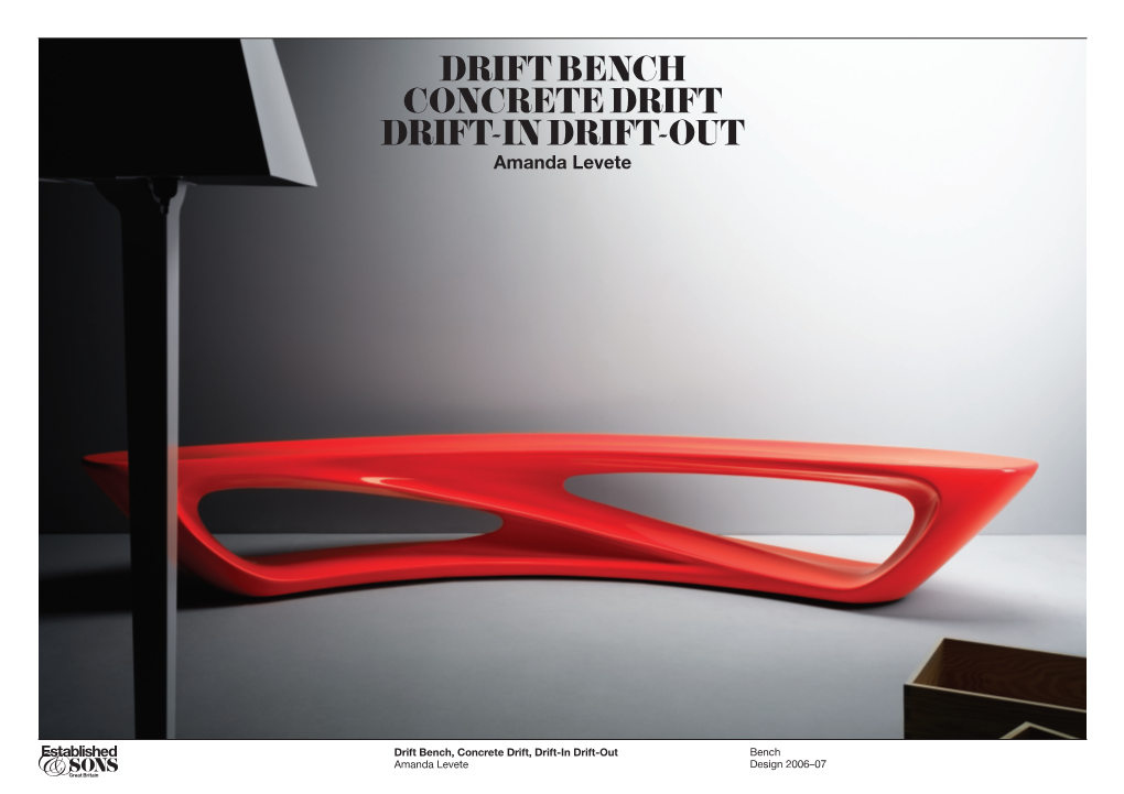 Drift Bench Concrete Drift Drift-In Drift-Out Amanda Levete