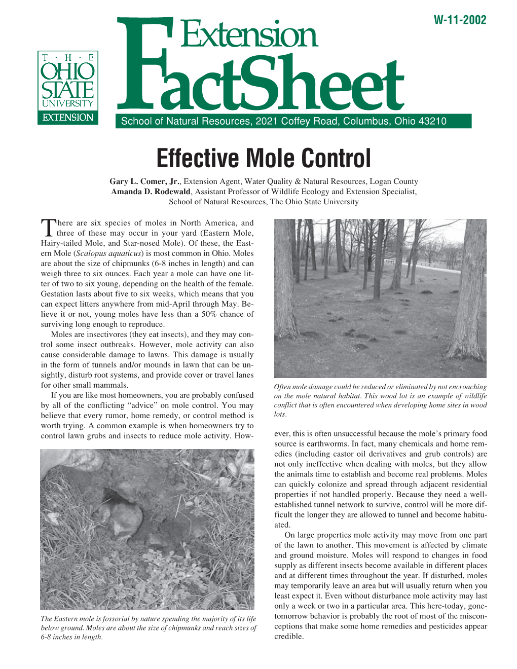 Effective Mole Control Gary L