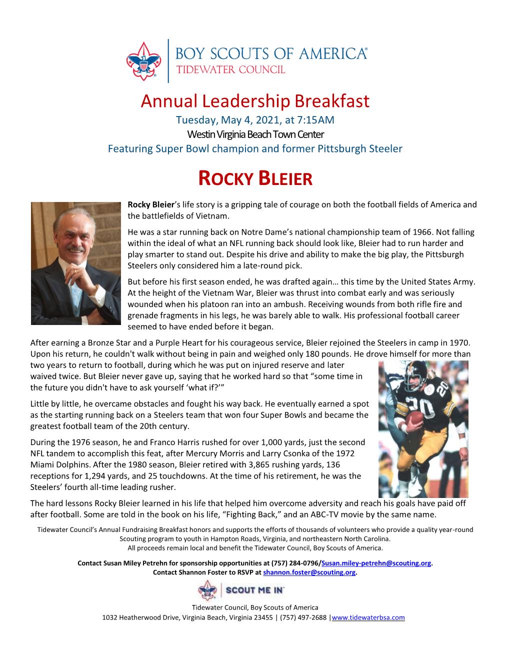 Tidewater Council BSA Breakfast Flyer