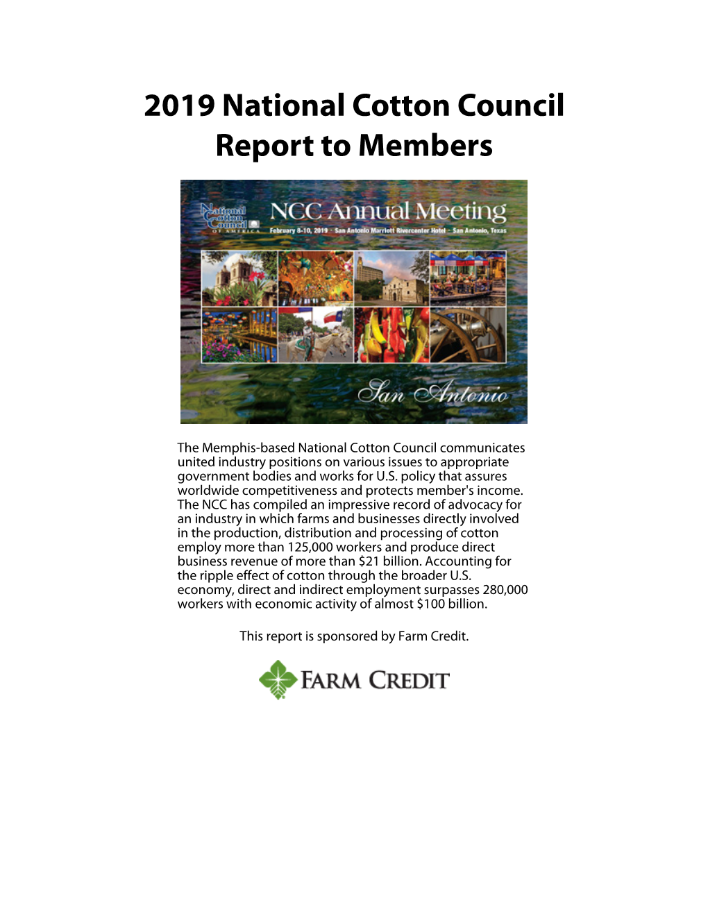 2019 National Cotton Council Report to Members