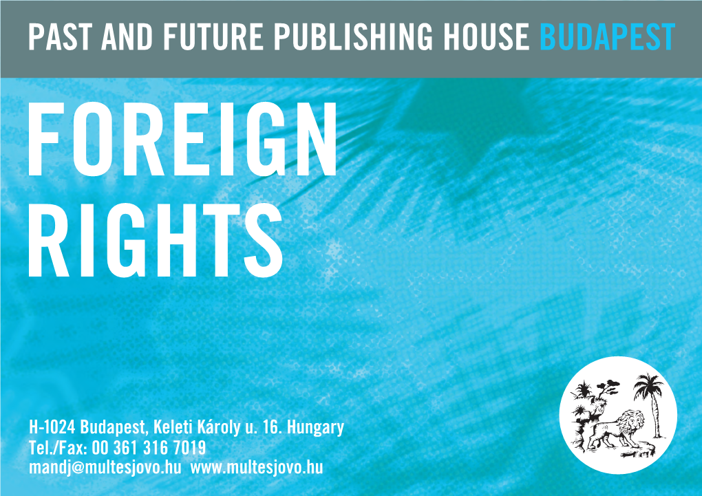 Past and Future Publishing House Budapest Foreign Rights