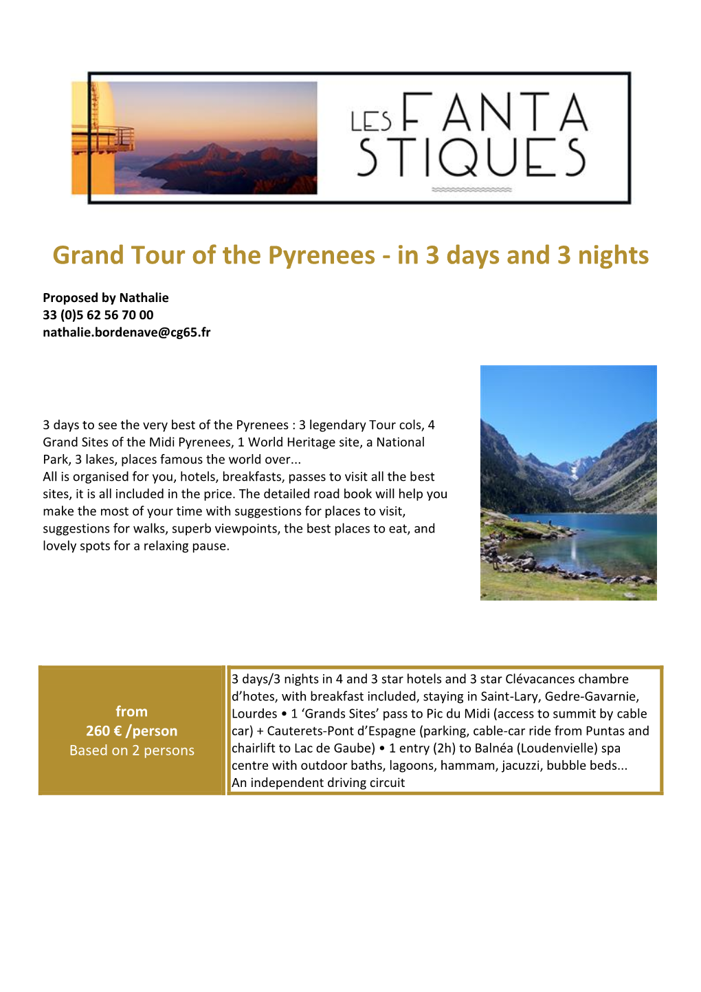 Grand Tour of the Pyrenees - in 3 Days and 3 Nights