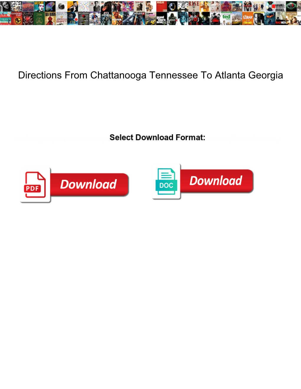 Directions from Chattanooga Tennessee to Atlanta Georgia
