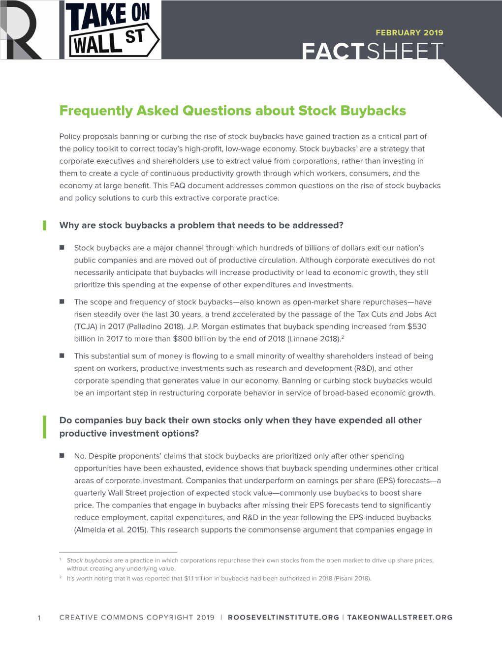Frequently Asked Questions About Stock Buybacks